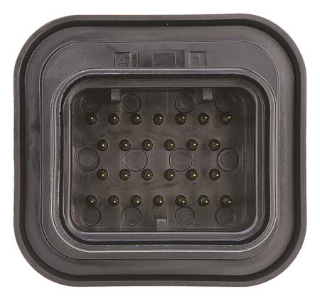 6437288-6 TE Connectivity SUPER SEAL Series 3mm Pitch 26 Way 4 Row Straight PCB Socket, Through Hole, Solder Termination