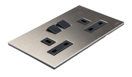 2CLA643719N1101-AM239147-S ABB 2 Gang Plug Socket, 2 Poles, 13A