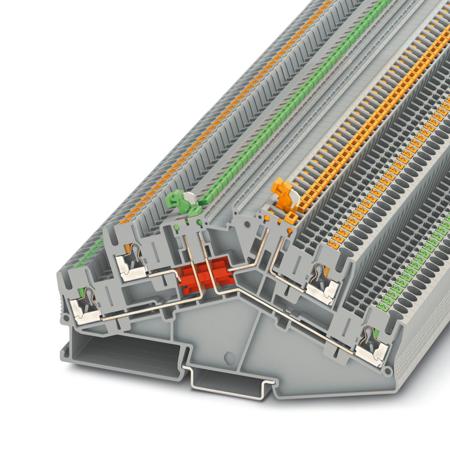 3210400 Phoenix Contact  PTTBS 2.5-2MTB Series Grey, 0.14 → 4mm², Push In Termination