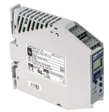 701160/8-0153-001-25 Jumo safetyM TB/TW Temperature Limiter 1 Input, 2 Output Relay, 20 → 30 V ac/dc Supply Voltage