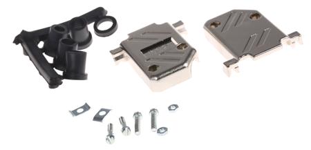 3357-6515-1C 3M 3357 Series ABS Angled D Sub Backshell, 15 Way