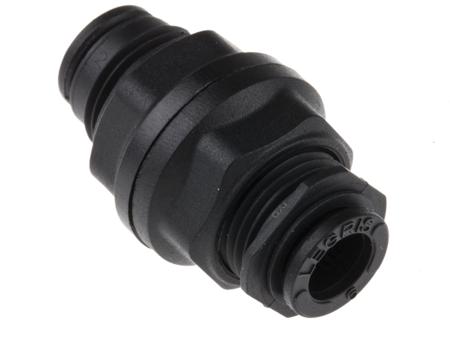 3116-06-00 Legris Pneumatic Bulkhead Tube-to-Tube Adapter Straight Push In 6 mm to Push In 6 mm