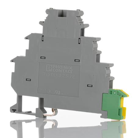 3011038 Phoenix Contact  DLKB 2.5-PE Series, 2.5mm², Screw Termination