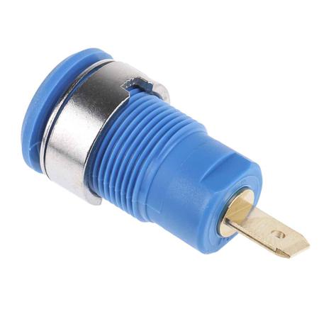 23-3000-23 Multi Contact Blue Female Banana Plug - Tab, 1kV