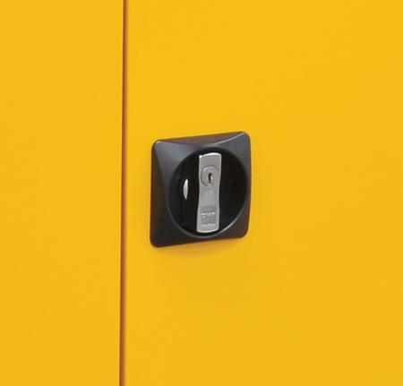 733-4909 RS Pro Yellow Lockable 2 Doors Hazardous Substance Cabinet, 700mm x 900mm x 460mm