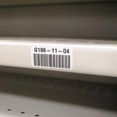 M6-6-423 Brady B-423 Black on White/Transparent Cable Labels, 12.7 mm Width, 13mm Label Length, 12.7mm Label Width