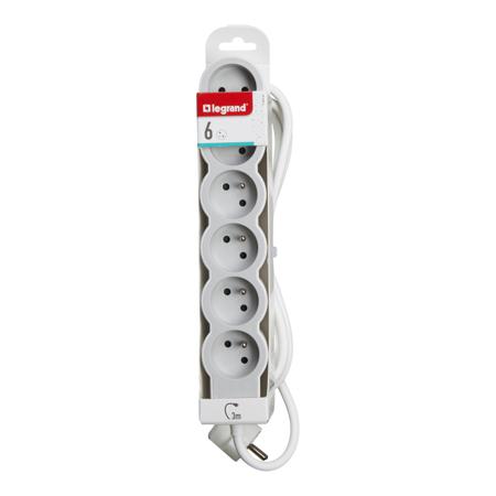 049494 Legrand 3m 6 Socket Type E - French Extension Lead