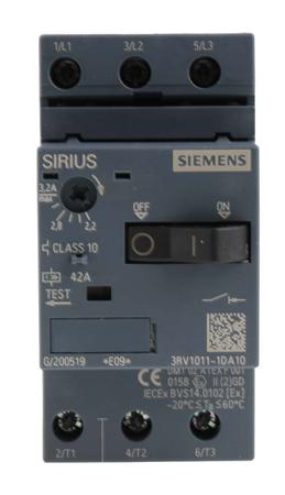 3RV1011-1DA10 Siemens 2.2 → 3.2 A SIRIUS 3RV Motor Protection Circuit Breaker