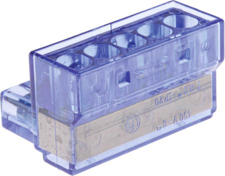 868-0774 RS Pro Non-Fused Terminal Block, 5 Way/Pole, Screw Terminals, 6 mm² Panel Mount, PC, 450 V