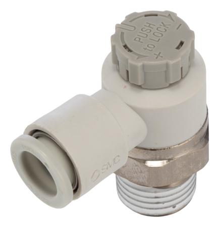 AS2201F-02-08SA SMC AS Series Flow Controller, R 1/4 Male Inlet Port x 8mm Tube Outlet Port
