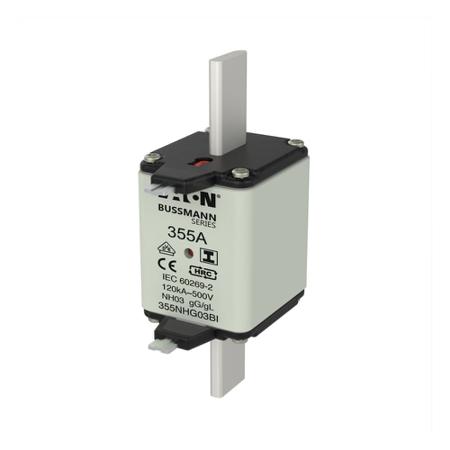 355NHG03BI-NH-FUSE-355A-500V-GL-GG-SIZE-03 355A Tag Fuse, 53 x 150mm, 500V