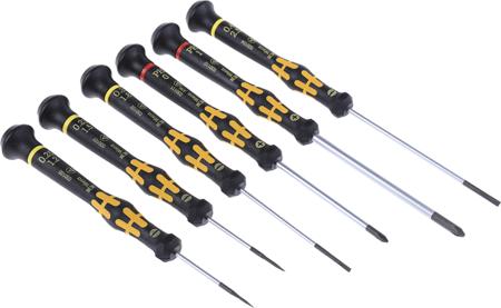 05030170001 Wera Precision Slotted' Phillips Screwdriver Set, 6-Piece, ESD-Safe