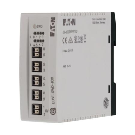116381-EU5E-SWD-8DX Eaton EU5E Series I/O module for Use with SmartWire-DT, Digital, None, 24 V dc