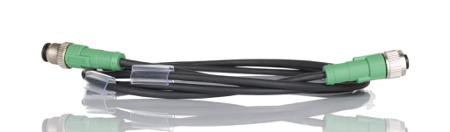 1668373 Phoenix Contact Female 4 way Straight Plug M12 to Male 4 way Straight Socket M12 Sensor Actuator Cable, 1.5 m