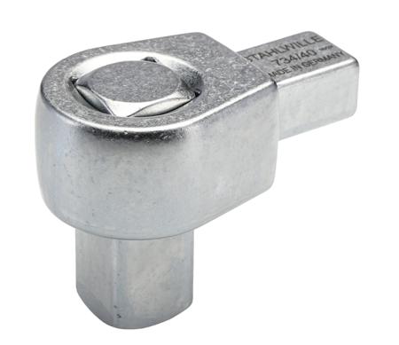 58240040 STAHLWILLE 734 Series Round Square Drive Insert Tool, 40 mm, 14 x 18mm Insert, Chrome Plated Finish