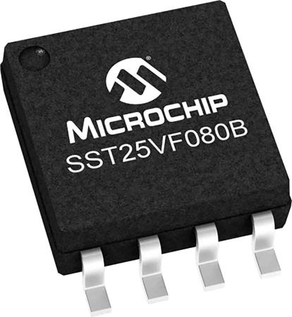 SST25VF080B-50-4I-S2AE-T Microchip NOR 8Mbit SPI Flash Memory 8-Pin SOIJ-8,