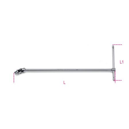 900/40 BETA  1/4 in Swivel T Handle, 390 mm Overall
