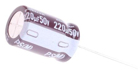 UPS1H221MPD Nichicon 220μF Aluminium Electrolytic Capacitor 50V dc, Radial, Through Hole -