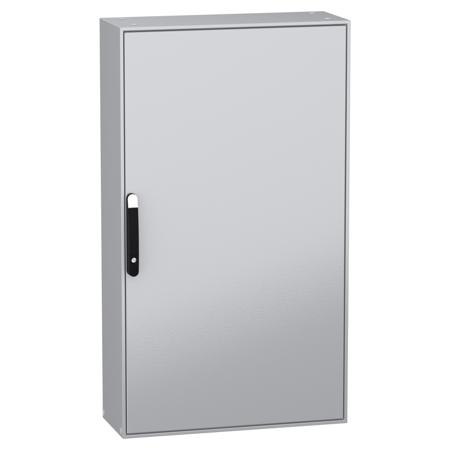 NSYSM181040 Schneider Electric Spacial SM Sheet Steel, Single Door Floor Standing Enclosure, 1800 x 1000 x 400mm, IP55