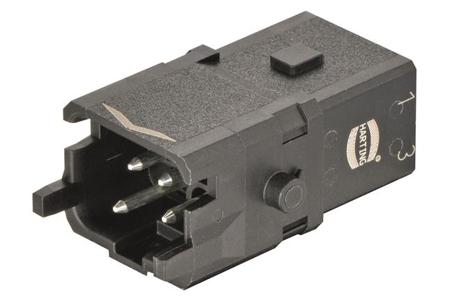 09100032606 HARTING Heavy Duty Power Connector Insert, 10A, Male, Han 1A Series, 3 Contacts