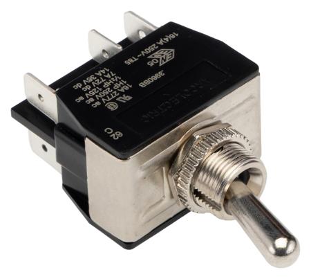 C3960BBAAA Arcolectric (Bulgin) Ltd Toggle Switch, Panel Mount, On-On, DPDT, Tab Terminal