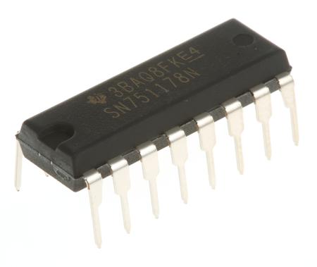 SN751178N Texas Instruments  Line Transceiver, 16-Pin PDIP
