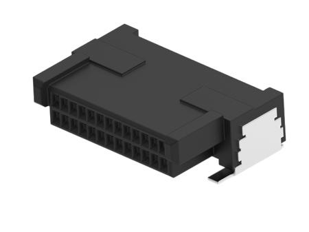 294254-E ERNI ERNI MicroCon Series Right Angle Surface Mount PCB Socket, 26-Contact, 2-Row, 0.8mm Pitch, Surface Mount