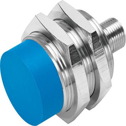 SIEN-M30NB-NS-S-L Festo Inductive Barrel Proximity Sensor, M30, 15 mm Detection, NPN NO, 10 → 30 V dc