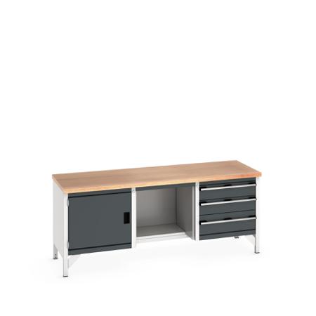 41002070-19V Bott 41002070.19V Sheet Steel Workbench, 840mm x 750mm x 2000mm