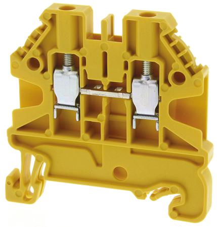 58-503-0055-8 Wieland Yellow WT 2.5 Feed Through Terminal Block, 26 → 12 AWG, 2.5mm², ATEX, 1 kV