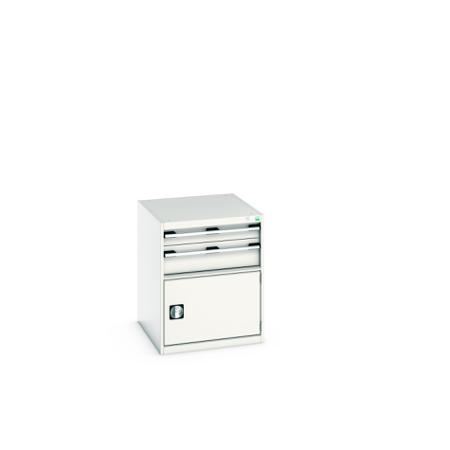 40027011-16V Bott 1 Door, 2 Drawer Sheet Steel Floor Standing Storage Cabinet, 650 X 750 X 800mm