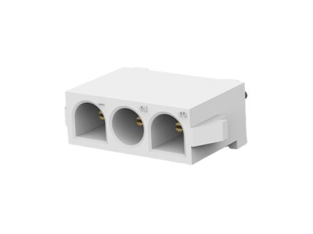 350790-3 TE Connectivity MATE-N-LOK Series Vertical Board Mount PCB Header, 3 Contact(s), 6.35mm Pitch, 1 Row(s), Shrouded