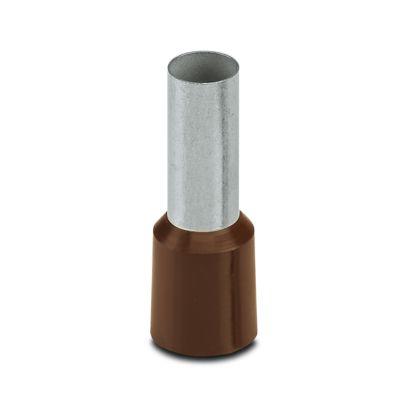 3201084 Phoenix Contact Insulated Ferrule, 16mm Pin Length, 7.3mm Pin Diameter, Brown