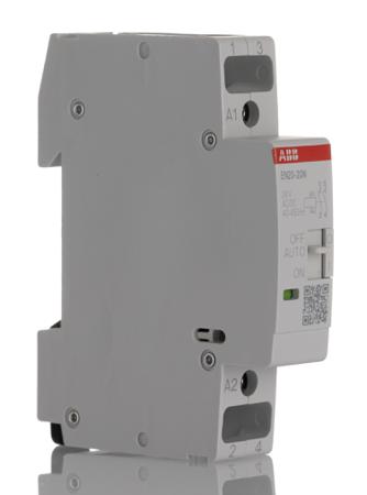 1SBE122111R0120 ABB ESB20 Contactor, 24 V Coil, 2-Pole, 20 A, 4.6 kW 24 V, 2 NO, 250V