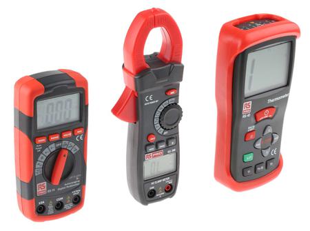 144-6601 RS Pro RS14 Digital Multimeter, RS380 Clampmeter, RS42 Digital Thermometer Multimeter Kit