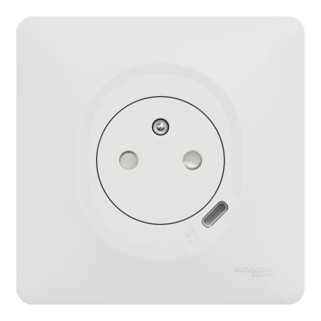 S320089 Schneider Electric White, 1 Gang, Ovalis C Series