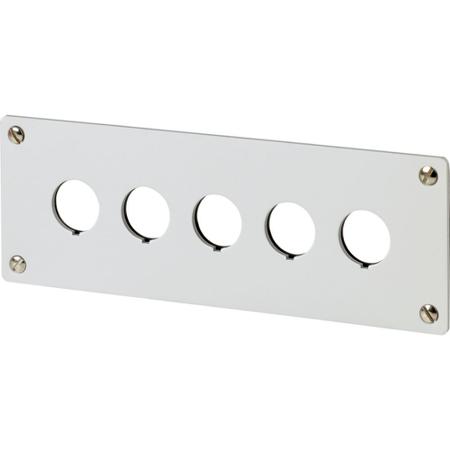 216546 M22-E5 Eaton M22 Series RAL 7035 Grey Aluminium Side Panel, 72mm H, 204mm W, 3mm D, 3mm L, for Use with Enclosure Panels