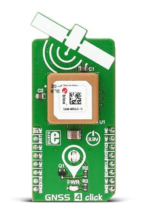 MIKROE-2045 MikroElektronika GNSS4 Click SAM-M8Q GLONASS (GNSS), GPS mikroBus Click Board for Asset Tracking for Navigation Devices