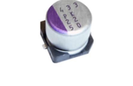 50SVPK22M Panasonic 22μF Surface Mount Polymer Capacitor, 50V dc