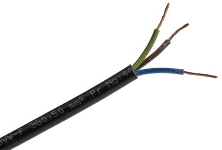 775-6075 RS PRO 2183Y 0.5 mm² 3 Core Power Cable, H03VV-F, Black PVC, 100m
