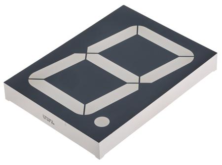 SA40-19EWA  Kingbright 7-Segment LED Display, CA Red 23 mcd RH DP 101mm