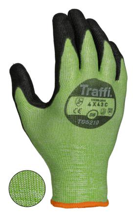 TG5210-08 Traffi Green Cut Resistant Cut Resistant Gloves, Size 8, Polyurethane Coating