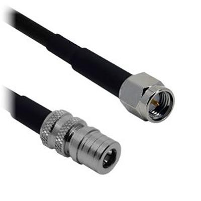 ASMQM1500A058L11 Siretta ASMQM Series, 15 m, Low Loss Coaxial Cable 50 Ω, Black, Terminated