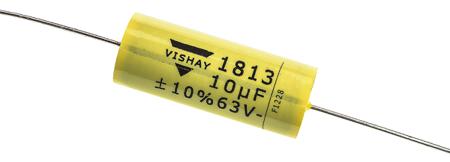 MKT1813610065 Vishay 10μF Polyester Capacitor PET 40 V ac, 63 V dc ±10% MKT 1813 Series Through Hole