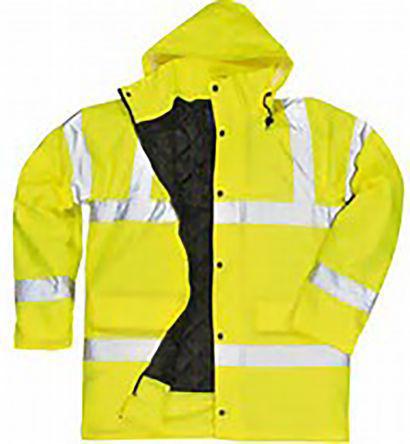 918-5891 RS Pro Yellow Men's L Waterproof Polyester Hi Vis Jacket