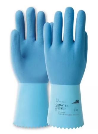 045109142X Honeywell Safety Camatex Blue Natural Latex Cold Environment, Wet Environment Work Gloves, Size 9, Cotton Coating