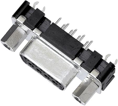 09661517513 HARTING D-Sub 9 Way Through Hole D-sub Connector Socket, 2.74mm Pitch, with 4-40 UNC Screwlocks