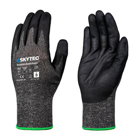 SKG00050BN Skytec Sapphire Nano Foam Black, Grey 21 Gauge HPPE, Nylon, Steel Abrasion Resistant, Cold Resistant, Puncture