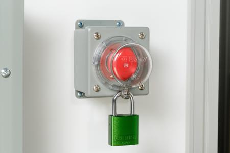 139796 30mm Shackle Polycarbonate, Stainless Steel Push Button Lockout