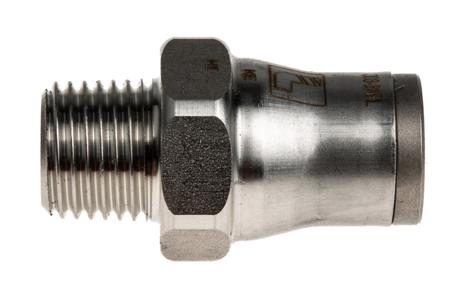 3805-10-13 Legris Pneumatic Straight Threaded-to-Tube Adapter, R 1/4 Male, Push In 10 mm